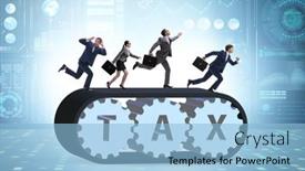  Presentation with conveyor belt - Colorful PPT theme enhanced with concept-of-conveyor-belt backdrop and a light blue colored foreground