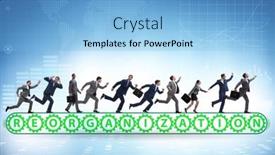  Presentation with conveyor belt - Slide set with concept-of-conveyor-belt background and a light blue colored foreground