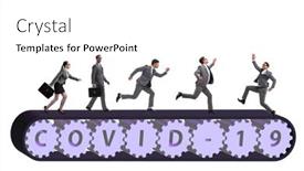  Presentation with conveyor belt - Presentation theme consisting of concept-of-conveyor-belt background and a white colored foreground