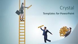  Presentation with concept - Slides enhanced with concept-of-cooperation-in-business background and a light blue colored foreground