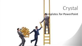  Presentation with concept - Presentation design having concept-of-cooperation-in-business background and a white colored foreground