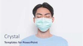  Presentation with medical concept - Theme featuring concept-of-coronavirus-quarantine background and a sky blue colored foreground