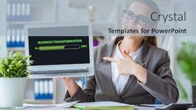  Presentation with transformation - Audience pleasing PPT layouts consisting of concept-of-corporate-business-transformation backdrop and a light blue colored foreground