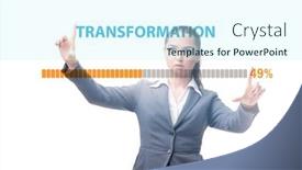 Presentation with transformation - PPT layouts enhanced with concept-of-corporate-business-transformation background and a cool aqua colored foreground