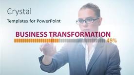  Presentation with transformation - Audience pleasing PPT layouts consisting of concept-of-corporate-business-transformation backdrop and a sky blue colored foreground