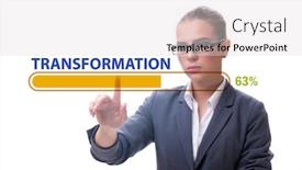  Presentation with transformation - Audience pleasing PPT layouts consisting of concept-of-corporate-business-transformation backdrop and a light gray colored foreground