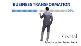  Presentation with transformation - Slide set with concept-of-corporate-business-transformation background and a white colored foreground