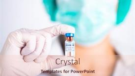  Presentation with injection preparing - PPT layouts having concept-of-covid-19-vaccine background and a lemonade colored foreground