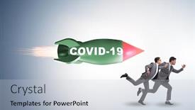  Presentation with covid - Cool new PPT theme with concept-of-covid-crisis backdrop and a light gray colored foreground