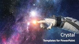  Presentation with creation - Colorful PPT layouts enhanced with concept of creation mixed media backdrop and a ocean colored foreground