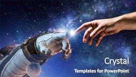  Presentation with creation - Amazing presentation theme having concept of creation mixed media backdrop and a  colored foreground