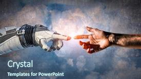  Presentation with creation god - Audience pleasing PPT layouts consisting of concept of creation mixed media backdrop and a ocean colored foreground