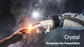  Presentation with creation - Slide deck consisting of concept of creation mixed media background and a dark gray colored foreground