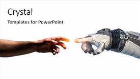  Presentation with creation - Cool new slide set with concept of creation mixed media backdrop and a white colored foreground