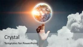  Presentation with creation - Slides with concept of creation background and a light gray colored foreground