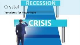  Presentation with challenges - Amazing slide set having concept of crisis and recession backdrop and a light blue colored foreground