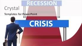  Presentation with challenges - Theme featuring concept-of-crisis-and-recession background and a white colored foreground