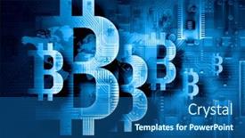  Presentation with coding - PPT layouts with concept-of-crypto-currency-coding background and a ocean colored foreground