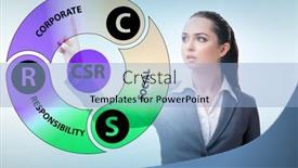  Presentation with social responsibility - Audience pleasing PPT theme consisting of concept-of-csr-corporate-social backdrop and a light blue colored foreground