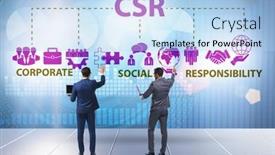  Presentation with responsibility - Audience pleasing PPT theme consisting of concept-of-csr-corporate-social backdrop and a light blue colored foreground