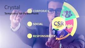  Presentation with social responsibility corporate - PPT layouts enhanced with concept-of-csr-corporate-social background and a teal colored foreground