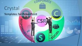  Presentation with responsibility - Audience pleasing slide deck consisting of concept-of-csr-corporate-social backdrop and a light blue colored foreground
