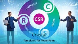  Presentation with responsibility - PPT layouts featuring concept-of-csr-corporate-social background and a cyan colored foreground
