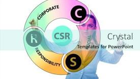  Presentation with responsibility - Presentation theme enhanced with concept-of-csr-corporate-social background and a arctic colored foreground