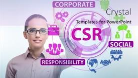  Presentation with responsibility - Amazing slide set having concept-of-csr-corporate-social backdrop and a lavender colored foreground