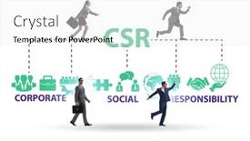  Presentation with social responsibility corporate - Slide deck enhanced with concept-of-csr-corporate-social background and a white colored foreground
