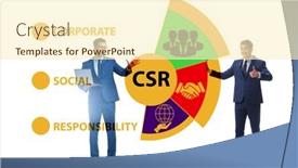  Presentation with social responsibility - Beautiful PPT layouts featuring concept-of-csr-corporate-social backdrop and a cream colored foreground