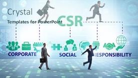  Presentation with social responsibility - Audience pleasing slide set consisting of concept-of-csr-corporate-social backdrop and a sky blue colored foreground