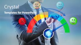  Presentation with customer satisfaction - PPT layouts with concept-of-customer-satisfaction background and a teal colored foreground