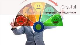  Presentation with customer satisfaction - Theme having concept-of-customer-satisfaction background and a sky blue colored foreground