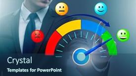  Presentation with customer satisfaction - Beautiful PPT theme featuring concept-of-customer-satisfaction backdrop and a ocean colored foreground