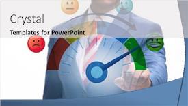  Presentation with customer satisfaction - Colorful PPT theme enhanced with concept-of-customer-satisfaction backdrop and a light gray colored foreground