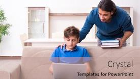  Presentation with children - Audience pleasing presentation theme consisting of concept-of-dangerous-habits backdrop and a coral colored foreground