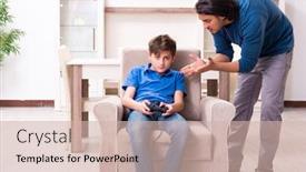  Presentation with children - Slide deck featuring concept-of-dangerous-habits background and a soft green colored foreground