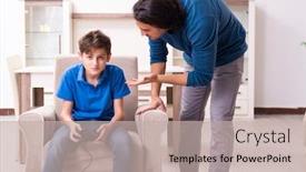  Presentation with children - Slide deck featuring concept-of-dangerous-habits background and a mint green colored foreground