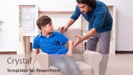  Presentation with children - Amazing PPT layouts having concept-of-dangerous-habits backdrop and a lemonade colored foreground