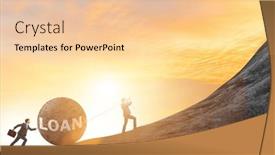  Presentation with loan - Presentation theme consisting of concept-of-debt-and-loan background and a lemonade colored foreground