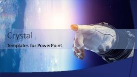  Presentation with exploration - Cool new slide deck with concept of deep space exploration mixed media backdrop and a light blue colored foreground