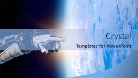  Presentation with exploration - Presentation design featuring concept of deep space exploration mixed media background and a light blue colored foreground