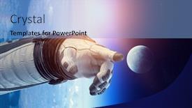  Presentation with exploration - Cool new PPT theme with concept of deep space exploration mixed media backdrop and a light blue colored foreground