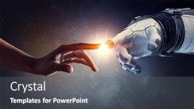  Presentation with exploration - Slides consisting of concept-of-deep-space-exploration background and a gray colored foreground