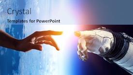  Presentation with exploration - Beautiful theme featuring concept-of-deep-space-exploration backdrop and a light blue colored foreground