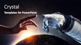  Presentation with exploration - Audience pleasing slides consisting of concept-of-deep-space-exploration backdrop and a black colored foreground