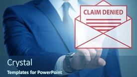  Presentation with medical concept - Theme with concept-of-denying-medical-insurance background and a  colored foreground