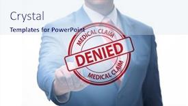  Presentation with medical concept - Slide set with concept-of-denying-medical-insurance background and a sky blue colored foreground