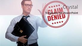  Presentation with medical concept - PPT layouts with concept-of-denying-medical-insurance background and a coral colored foreground